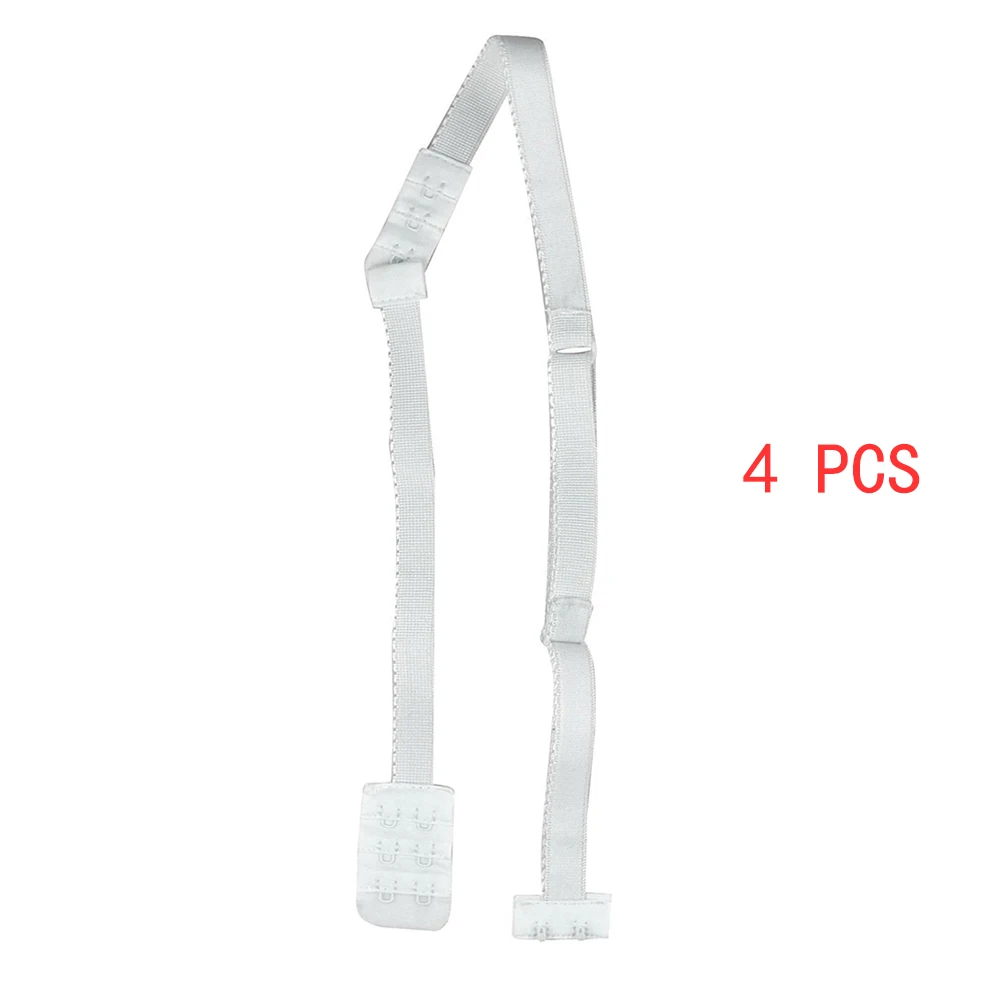 4pcs white 1/2/3/4 шт. Низкий косточки для бюстгальтера с открытой спиной регулируемый конвертер бюстгальтер ремень - Цвет: 4pcs white