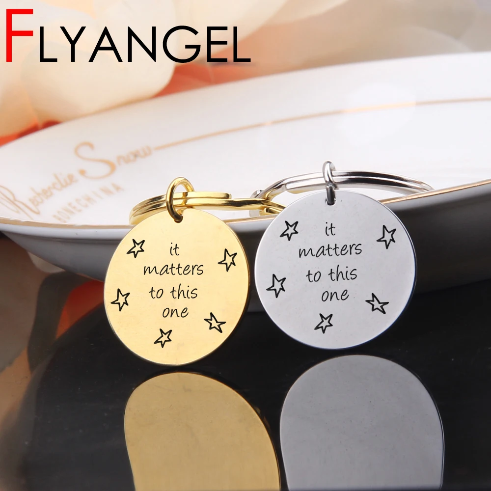 FLYANGEL креативный брелок с гравировкой это важно для этого Высококачественная подвеска ключей сумок