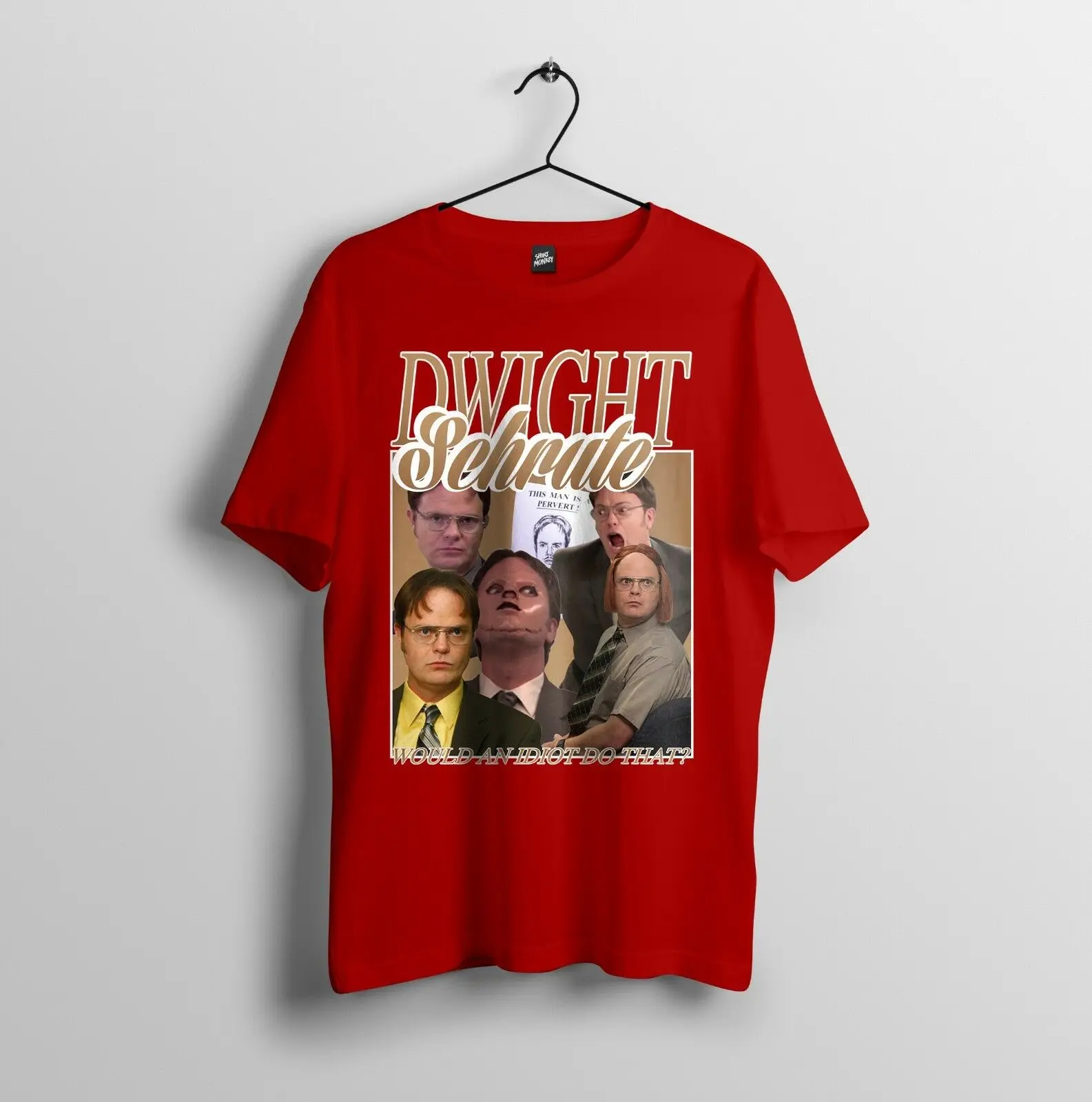 Забавная винтажная Мужская футболка Dwight Schrute в стиле унисекс с круглым вырезом