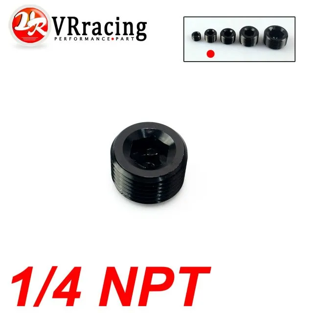VR 1/4 &quotNPT Трубная резьба шестигранная розетка черная заглушка npt SL932 04|vr racing|plug