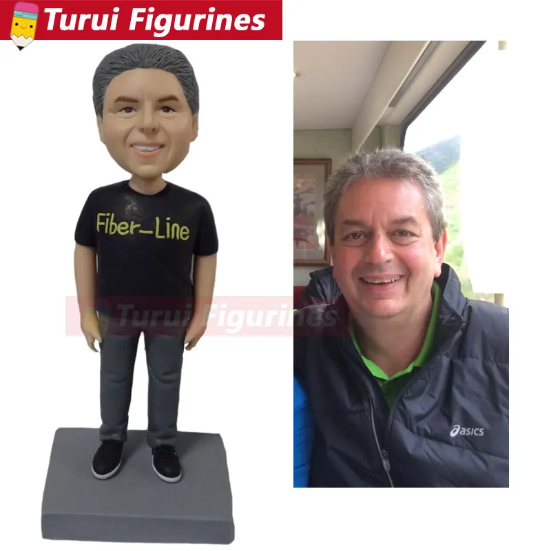 modeling clay policeman figurines custom football coach bobblehead figurine soft pottery handicrafts facial sculpture | Дом и сад