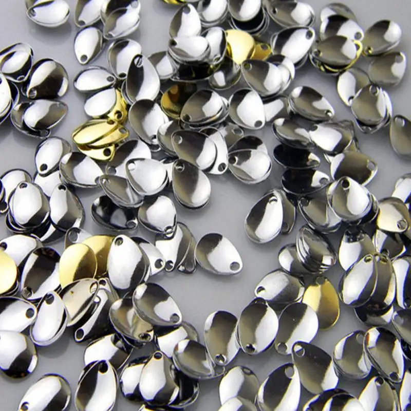 50 шт./лот Спиннер кольца лезвия гладкие никелевые ложки для снастей ремесло DIY