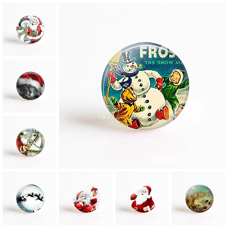 5 шт./лот кабошон сделай сам ювелирные изделия Рождественский Снеговик картинка с