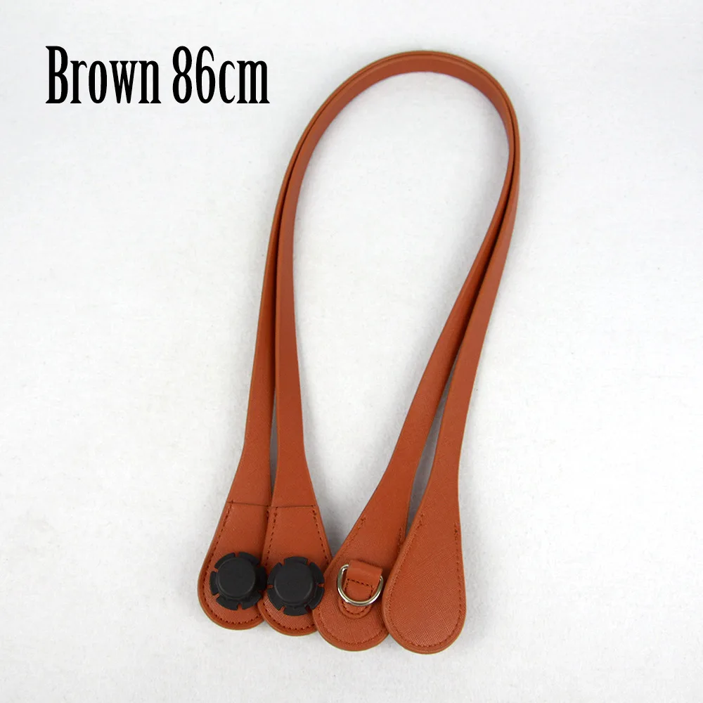 Brown 86cm Новинка, тонкие ручки 51 см, 86 см, с d-образной пряжкой, с Каплевидным концом, искусственная кожа, ручки для OBag, цепочка, подвеска для EVA O Bag Body - Цвет: Brown 86cm