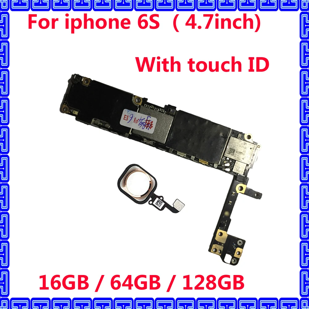 Для iphone 6S оригинальная материнская плата с/без touch ID 16 Гб 64 128 ГБ разблокированная
