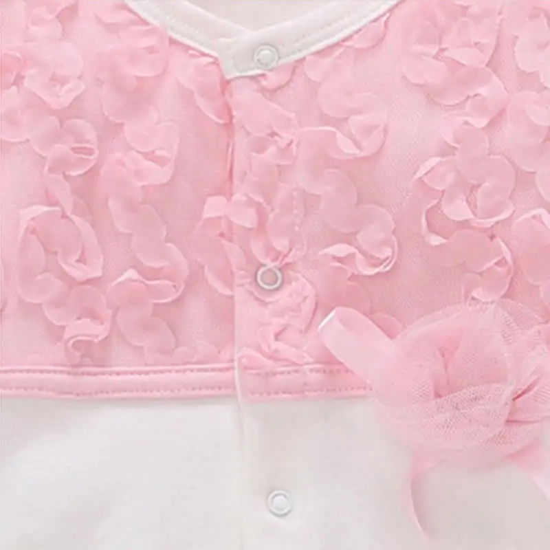 

Newborn Baby Girl Clothes Baby Rompers Cute Pink Lace Jumpsuit Baby Recien nacido Roupas Infantis Menina Toddler Romper+hat