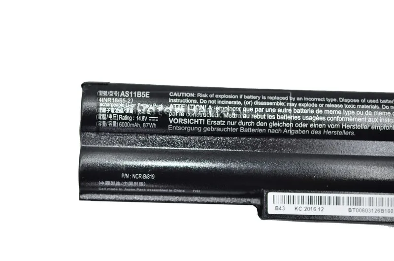 JIGU AS11B5E ноутбук Батарея для acer Aspire Ethos 5951 8950 8951 5943G 5951G 8943G 8951G 14,8 V 87WH