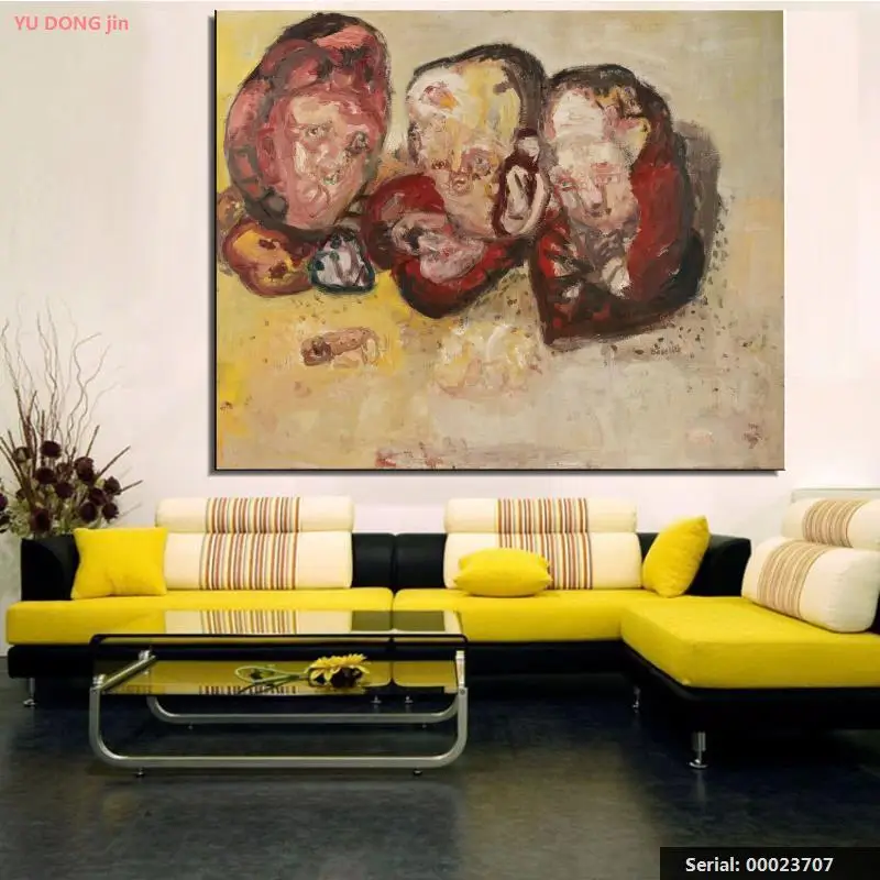 Георг Baselitz Drei три сердца натюрморт абстрактная масляная живопись Рисование