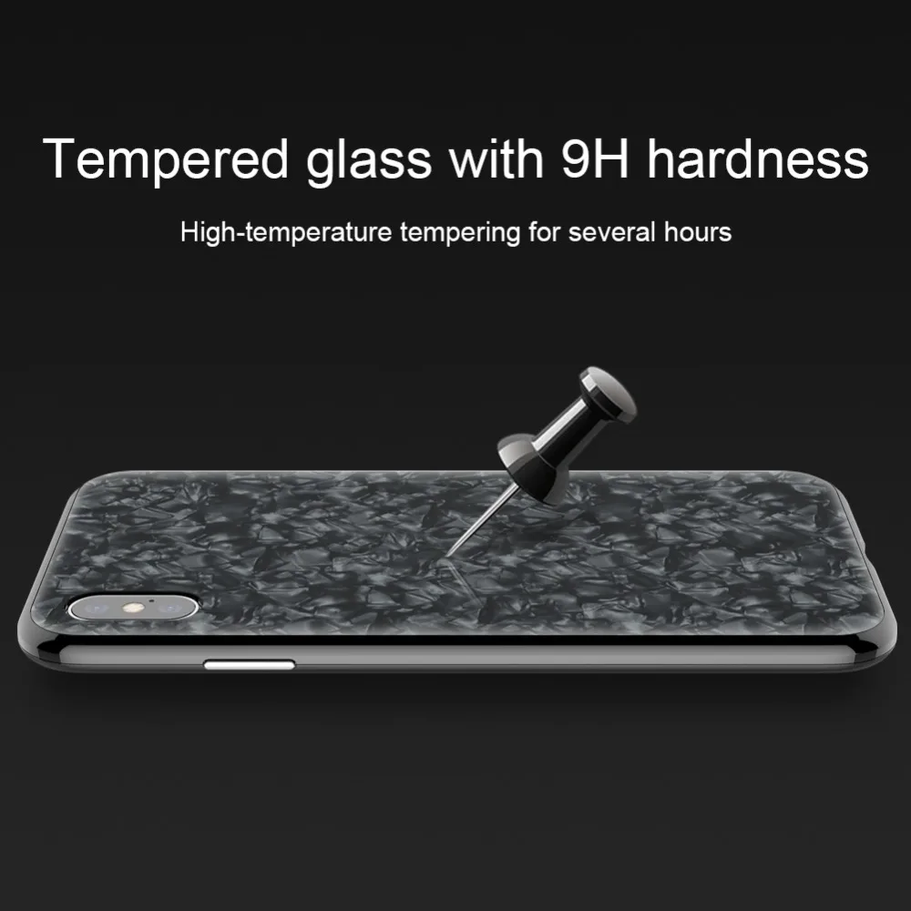 Nillkin for iPhone XS Max Case Seashell Tempered Glass Full Cover Back Fitted Capa Nilkin Phone | Мобильные телефоны и