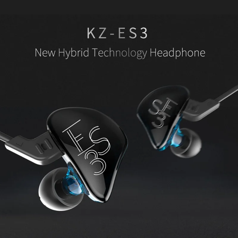 Спортивные наушники ES3 BA + DD In Ear гибридная гарнитура HIFI бас шумоподавление с