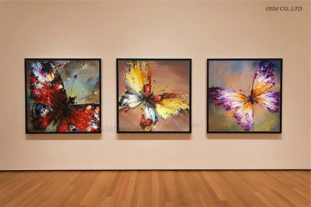 Ручная Роспись Художника животное бабочка картина маслом на холсте работа