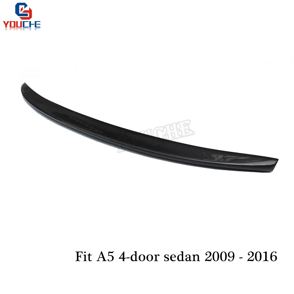 S5 Style Carbon Fiber Rear Spoiler Wing for Audi A5 4-door Sedan Sportback 2009 - 2016 Boot Trunk Lid Tail | Автомобили и