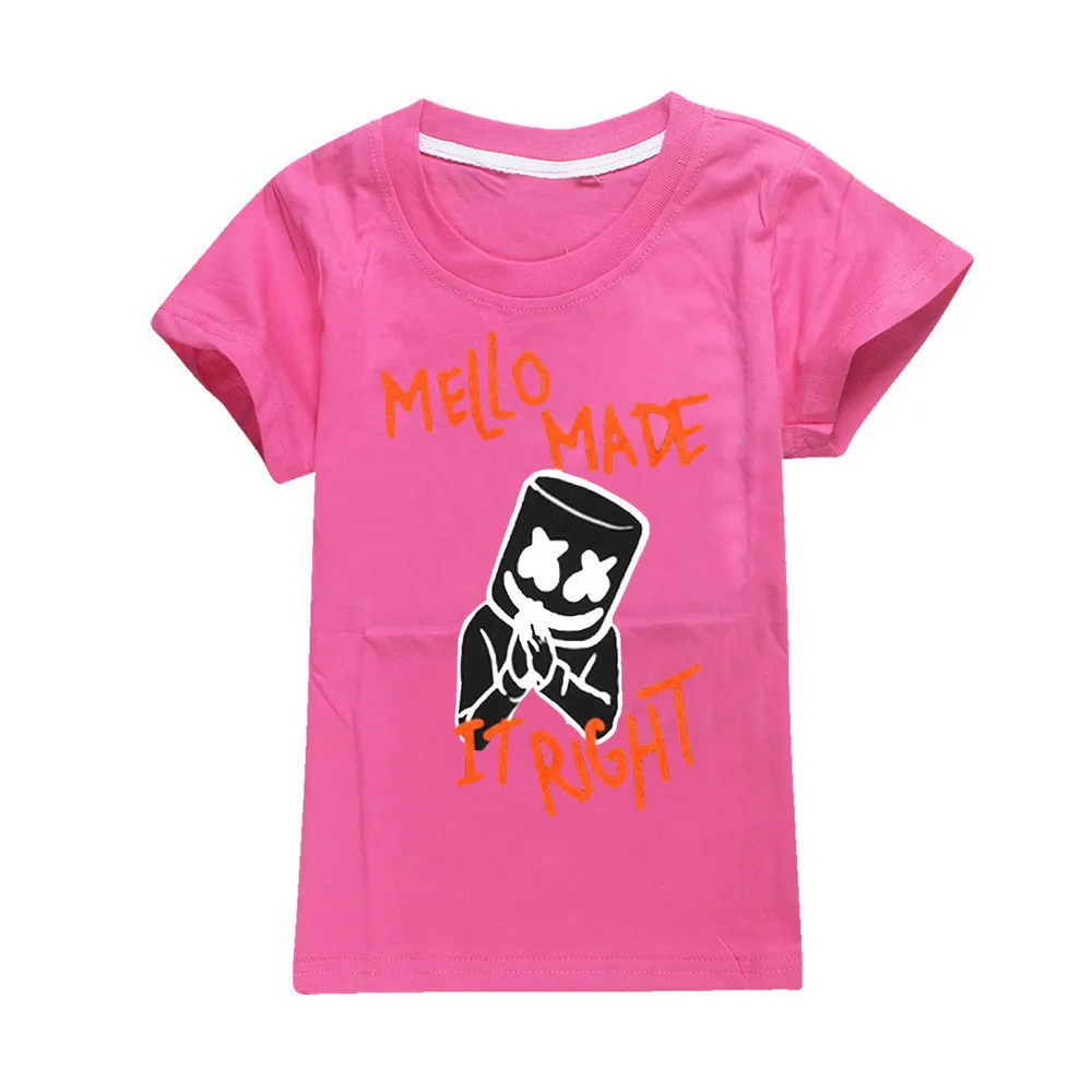 Modis dj marshmello/Детские футболки одежда с капюшоном Детский черный новый летний топ