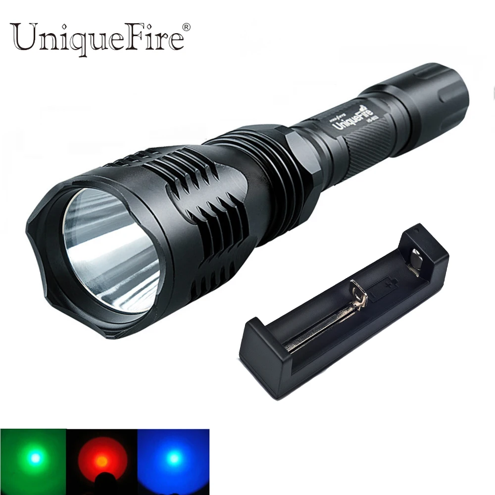 UniqueFire 250LM светодиодный фонарик HS-802 XP-E зеленый/красный/белый свет 3 режима мощный