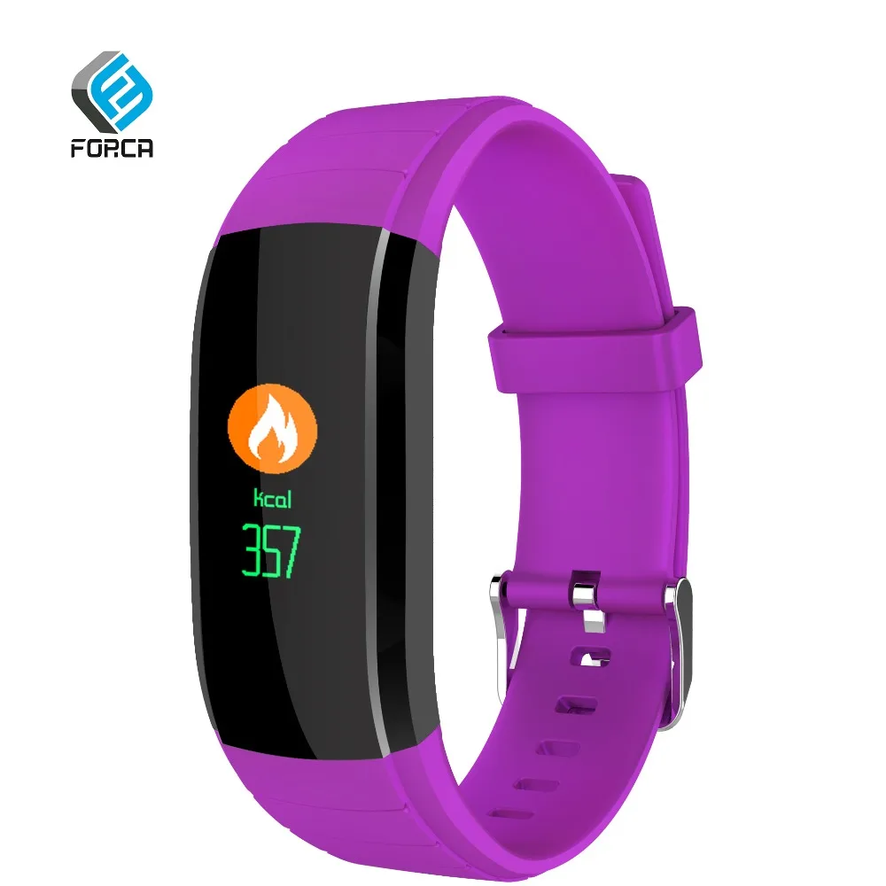 FORCA UPX фиолетовый Smartband Цвет Экран смарт Браслет Шагомер фитнес трекер кислород в