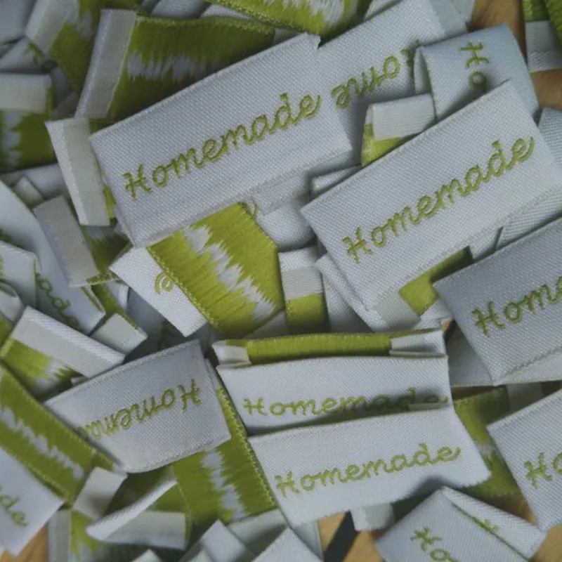 50 шт./лот распродажа домашняя белая полиэфирная ткань тканая этикетка основные