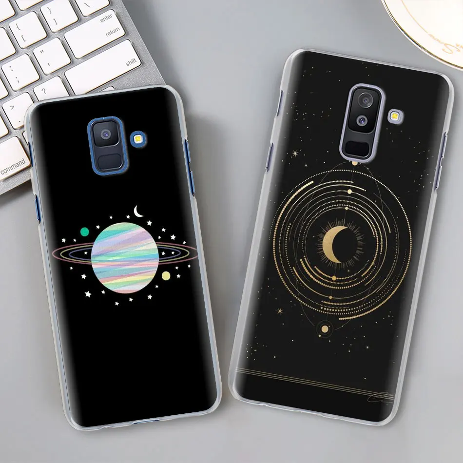 Space Love солнце и луна звезда рисунок чехол КРЫШКА ДЛЯ samsung Galaxy A30 A40 A50 A70 A6 A8 плюс A7 A9 M30 чехол для телефона Coque