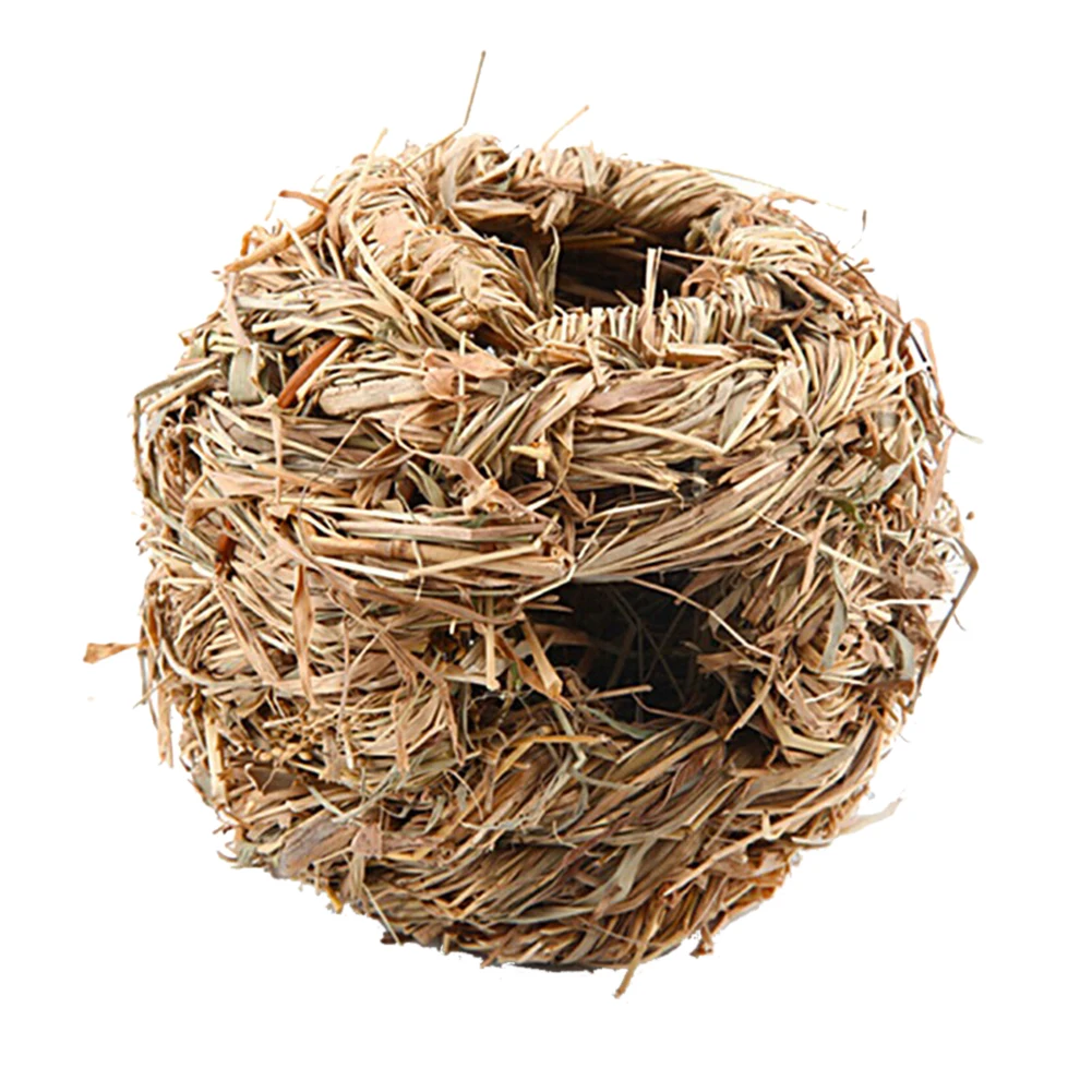 Pet Woven Grass Straw Small Rabbit Hamster Cage Nest House Chew Toy Hedgehog Bed Cute | Дом и сад