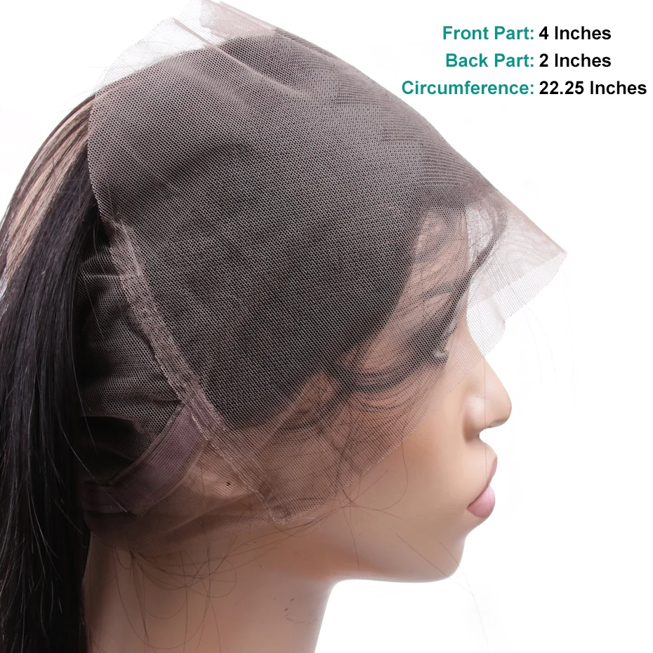 Габриэль индийские прямые пряди волос с 360 фронтальным закрытием шнурка