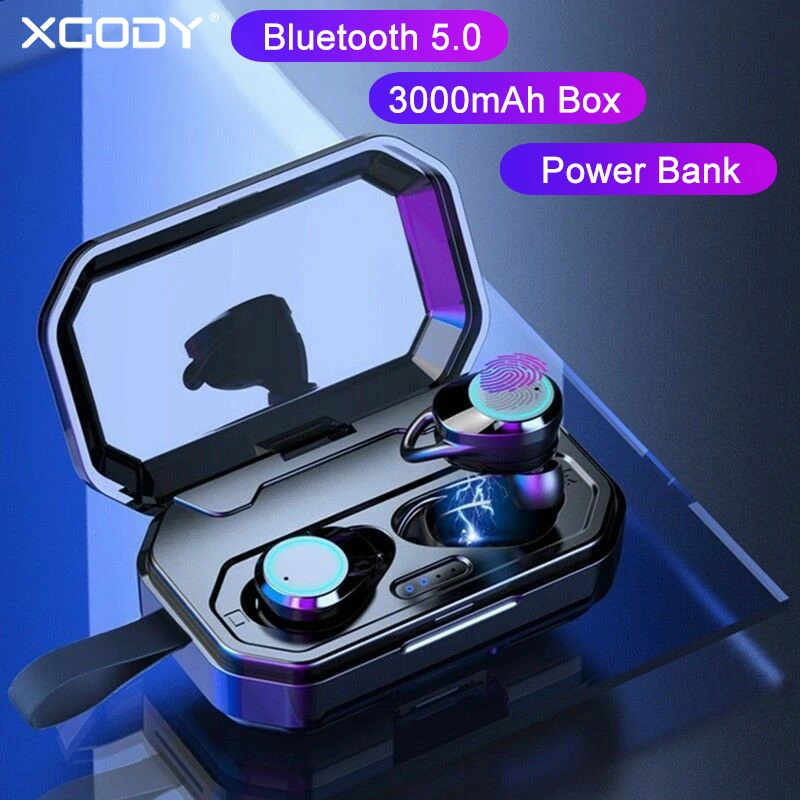 XGODY TWS X6 Беспроводной наушники Bluetooth 5 0 Bass Шум шумоподавления вкладыши с