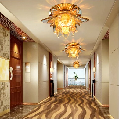 

5W Free shipping hot selling, LED crystal lamp entrance aisle lights bedroom ceiling lamps modern and simple,creative wall lamp