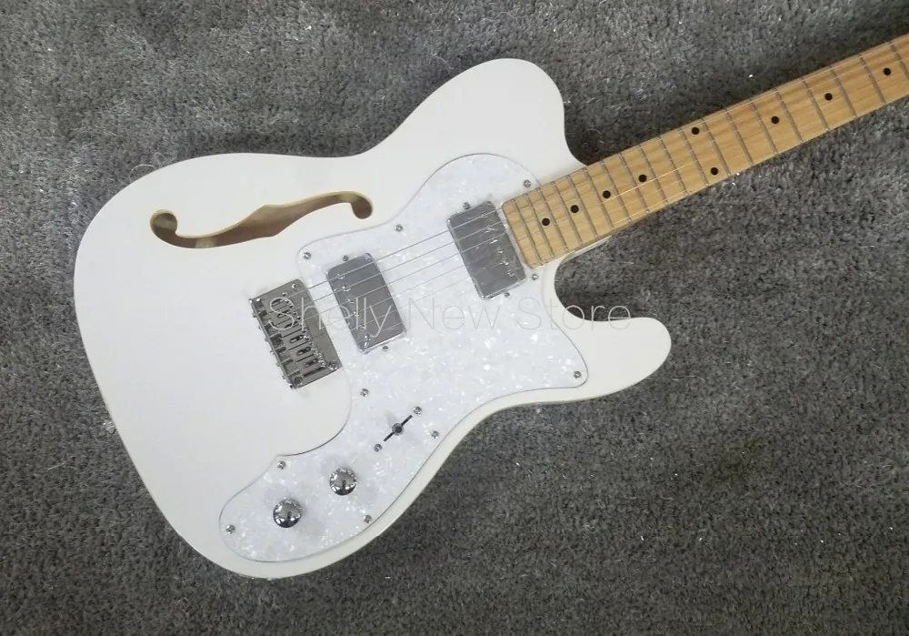 Новый магазин Shelly заводской под заказ белое f отверстие 6 струн J5 double H pickups dot