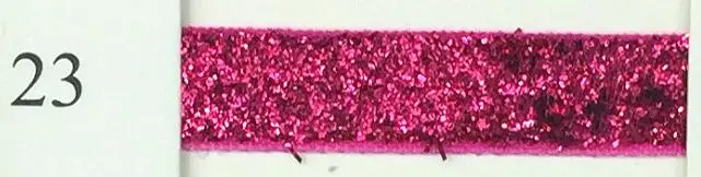 Zerzeemooy 3/8 дюймов, 9-10 мм 50Y в рулонах/Sparkle эластичный Блестящий Лента металлик бархатной ленты лента для волос с кружевом - Цвет: 23