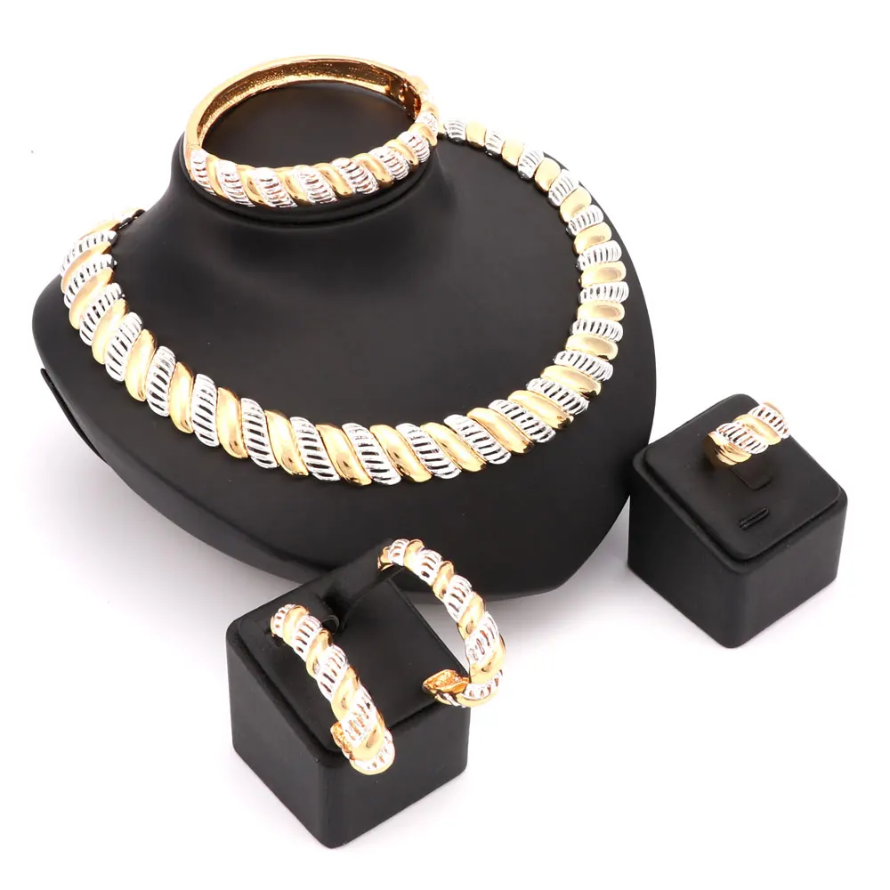 Женский комплект ювелирных изделий золотого цвета в африканском стиле высокого