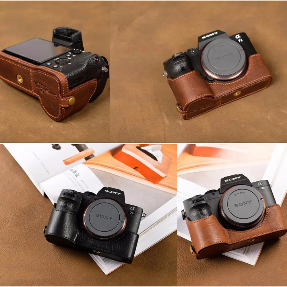Чехол из натуральной кожи для камеры Sony A7II A7 Mark 2 A7R2 A7R II|leather camera case|camera casecamera case for