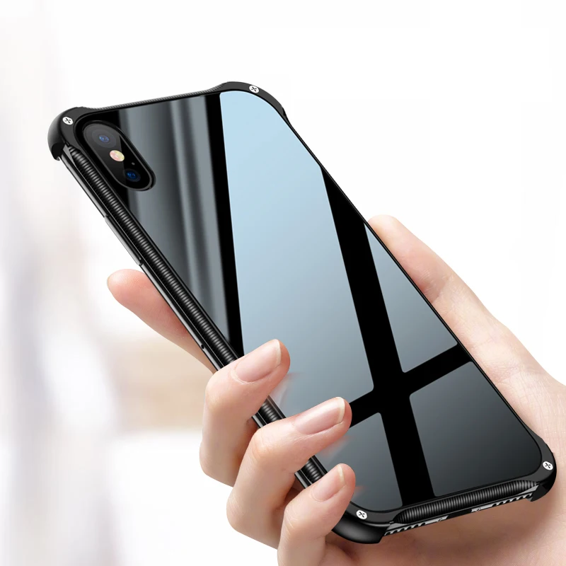 Suntaiho чехол на айфон х iPhone XS Max case роскошные деревянные металлический каркас для 7