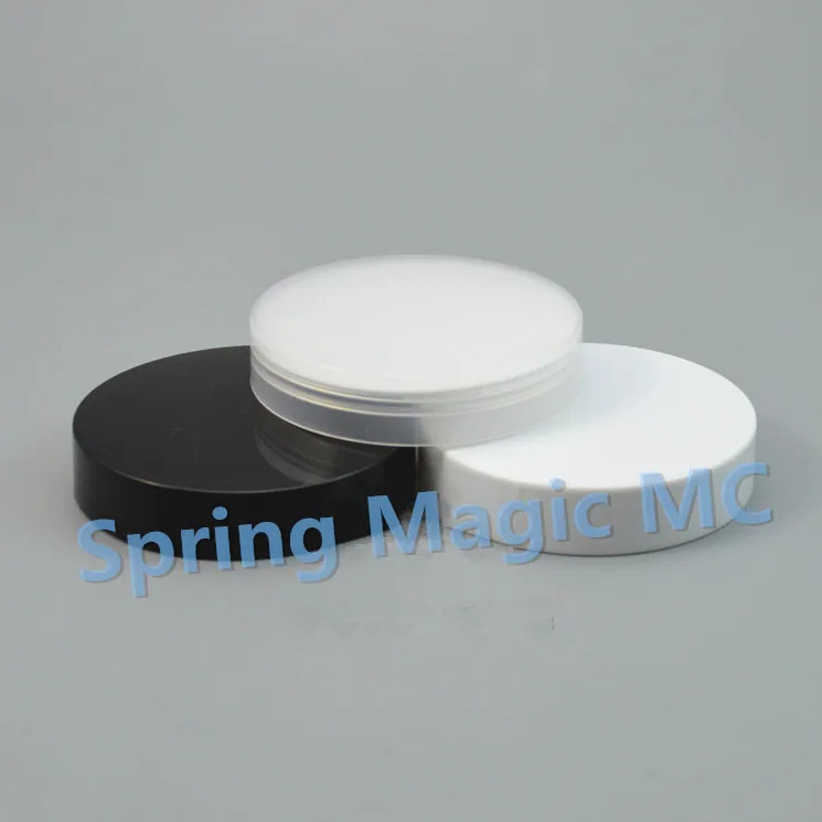 Прозрачные банки для крема домашних животных 200 мл с черной/белой пластиковой