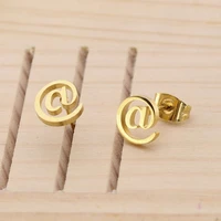small a douhlehee 53 trend brief titanium stainless steel 3 colors plated men earring stud earrings for women classic jewelry