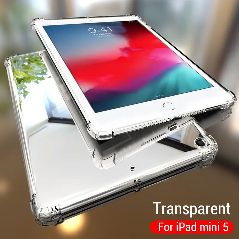 Mini 5 Transparent PZOZ чехол для нового iPad Pro чехол 9,7 Air mini 1 2 3 4 5 Силиконовый противоударный прозрачный ТПУ чехол для планшета - Цвет: Mini 5 Transparent