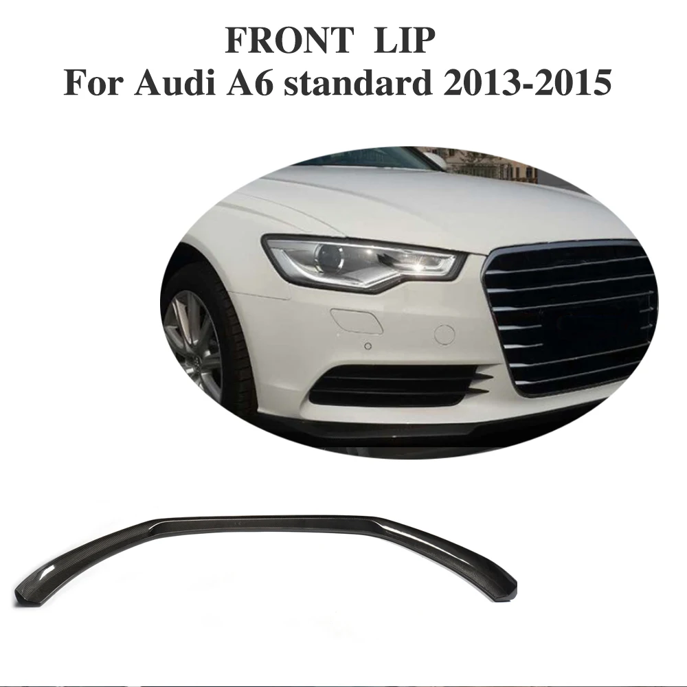 Передний бампер из углеродного волокна спойлер для AUDI A6 C7 Facelift 2013 2015 non sline|lip
