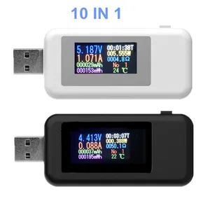 10 в 1 USB-детектор, вольтметр, амперметр, USB-тестер, тестер напряжения и тока, тестер мощности и емкости, измеритель напряжения, тока, скидка 20%