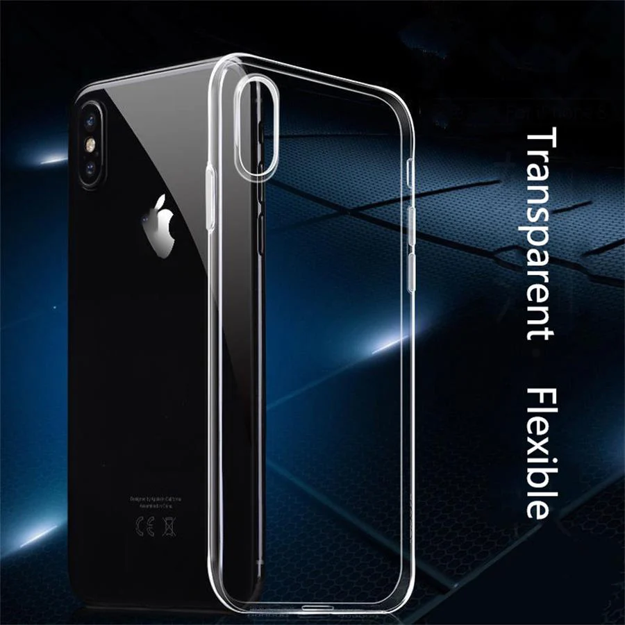 50 шт. Прозрачный чехол для iPhone 5 6s 7 8 Plus защитный X XS MAX XR 5s 6 TPU Мягкий силиконовый SE
