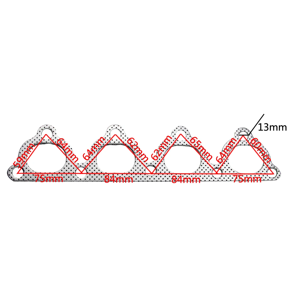 VR - FOR HONDA D-SERIES EXHAUST HEADER MANIFOLD GRAPHITE ALUMINUM GASKET D15 D16 D13 D14 VR4956 images - 6