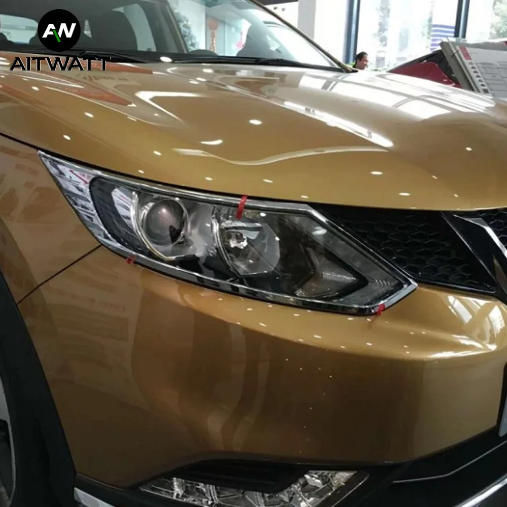 Подходит для Nissan Qashqai J11 ABS Хром Передняя фара Крышка отделка рамка ободок
