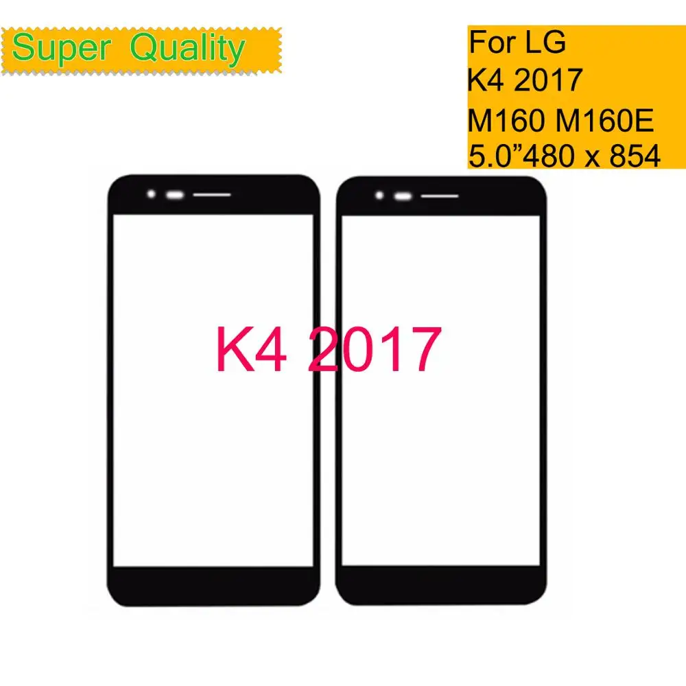 

Replacement For LG K4 2017 Phoenix 3 M150 M160 X230 Touch Screen Panel Front Outer Glass Lens With OCA Glue