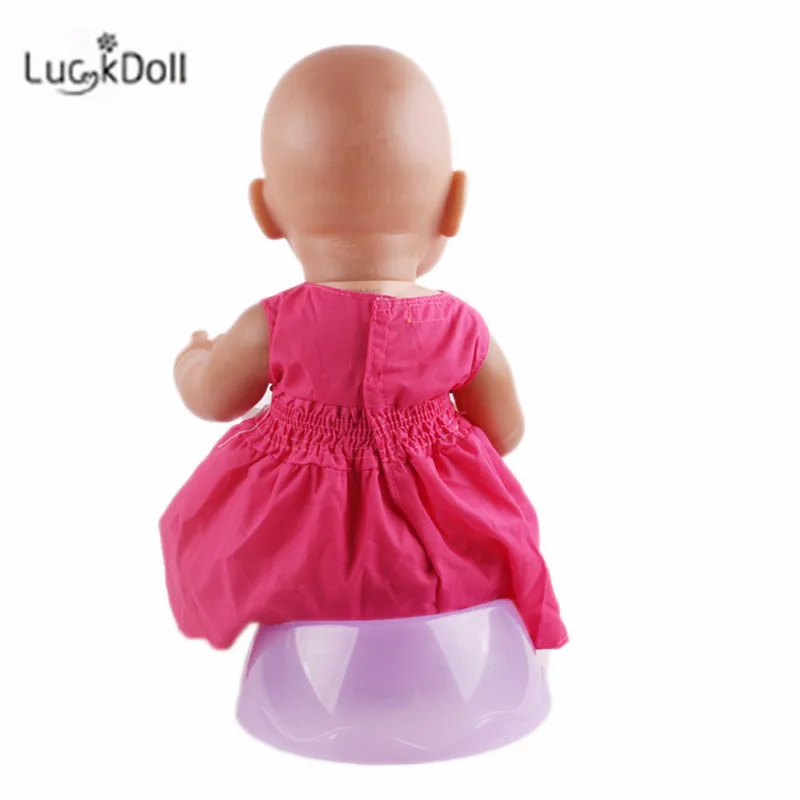 Модное летнее новое платье LUCKDOLL подходит для 18 дюймовых американских кукол 43 см