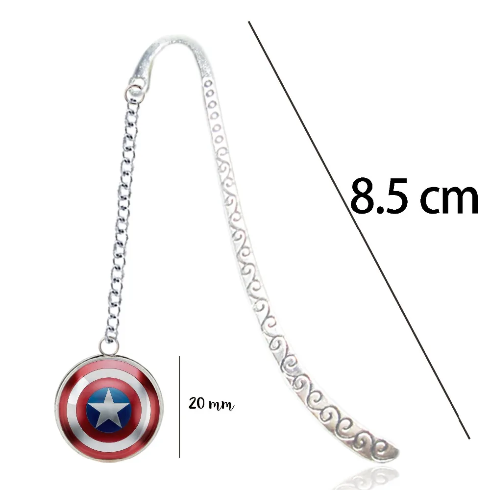 Закладка Marvel фигурка Книга знак Халк кулон суперчеловек паук Капитан Америка Marque Page Papelaria Criativa Железный человек логотип