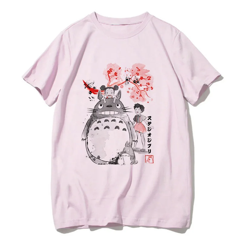 Totoro Shirt Women Men Studio Ghibli Miyazaki Hayao Anime Spirit Away T Shirt Men Women Japanese Anime Cartoon Clothes T-Shirt