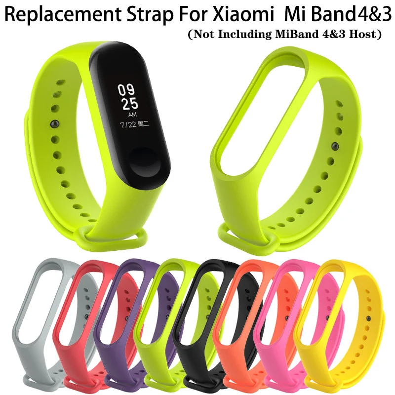 Сменный ремешок для Xiaomi mi Band 4 3 умный Браслет Силиконовый band сменный ремень умные