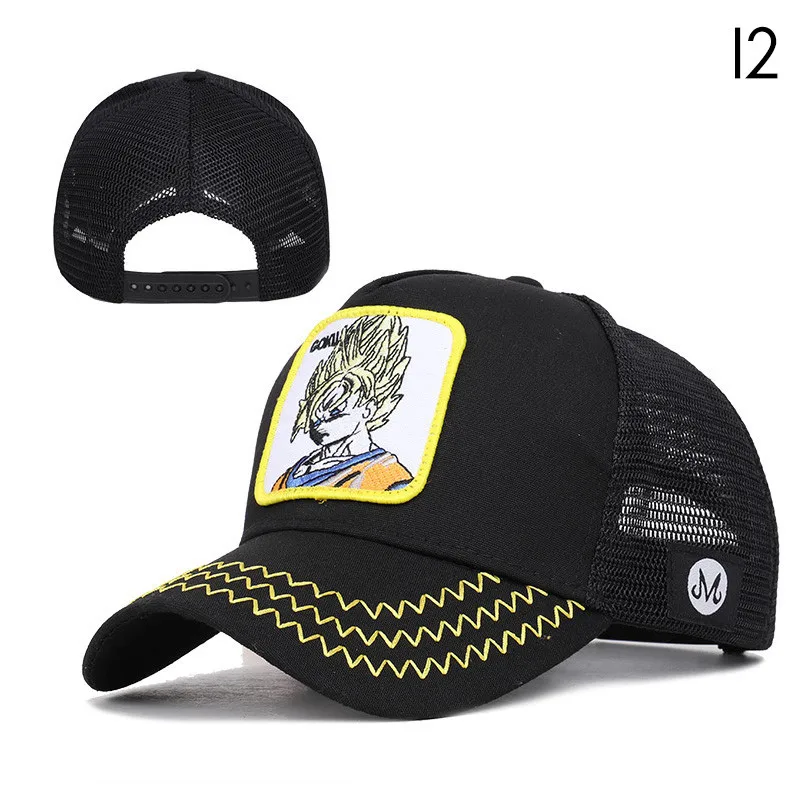 12 Dragon Ball Goku бейсбольная кепка s для мужчин и женщин Snapback Хип-Хоп Кепка летняя Bone gorra hombre Регулируемая Кепка для водителя грузовика сетчатая Кепка для папы CZX7 - Цвет: 12