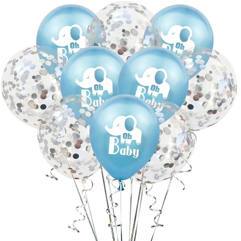 10 шт слоненок воздушный шар Oh Baby &quotКонфетти&quot детский душ вечерние объявление