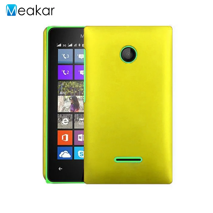 Матовый пластиковый чехол 435 для microsoft Lumia 435 чехол для microsoft Nokia Lumia чехол-лента на заднюю панель - Цвет: yellow