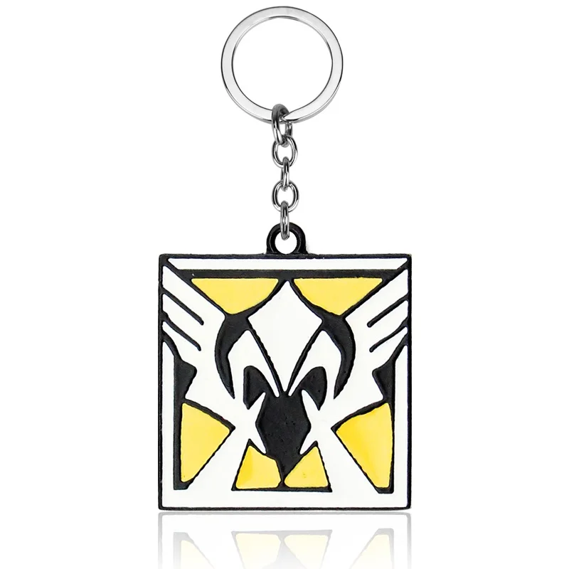 Keychain Игра Rainbow Six 6 Siege брелки Череп Сплав Металлические Аксессуары аниме брелок держатель Porte Clef подарок ювелирные изделия для мужчин и женщин - Цвет: Keychain