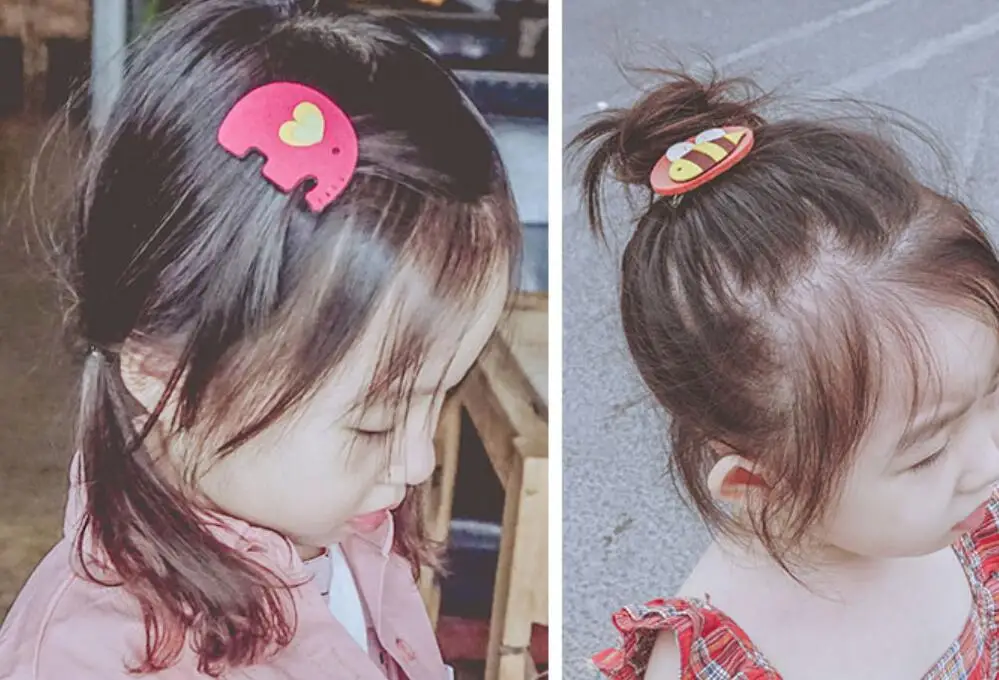 Korea Hand Made Cute Cartoon Little Children's Hairpin Clouds Flower Cloth Girls Hair Clip Popular Accessories |