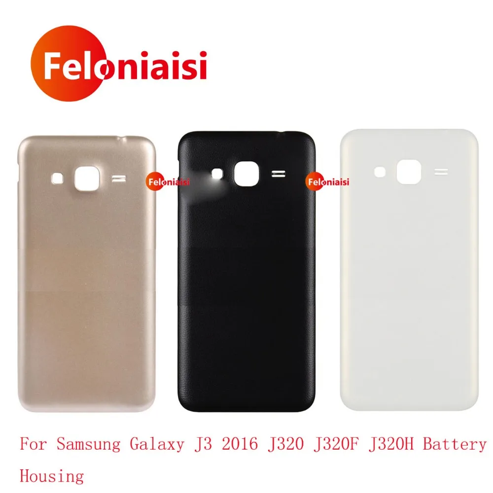 Для samsung Galaxy J3 2016 J320 J320F J320H Батарея задняя крышка Корпус чехол двери