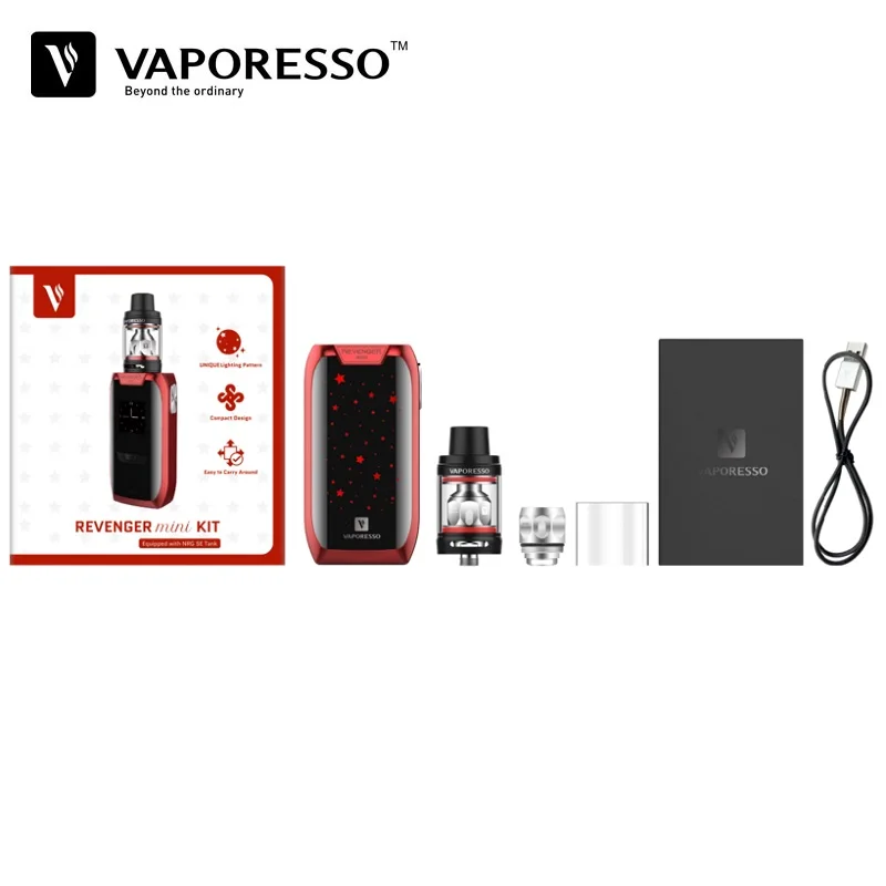 Оригинальный Vaporesso Мститель Mini Kit 2500 мАч 85 Вт поле Mod с 3 5 мл Vape Танк GT сотовый